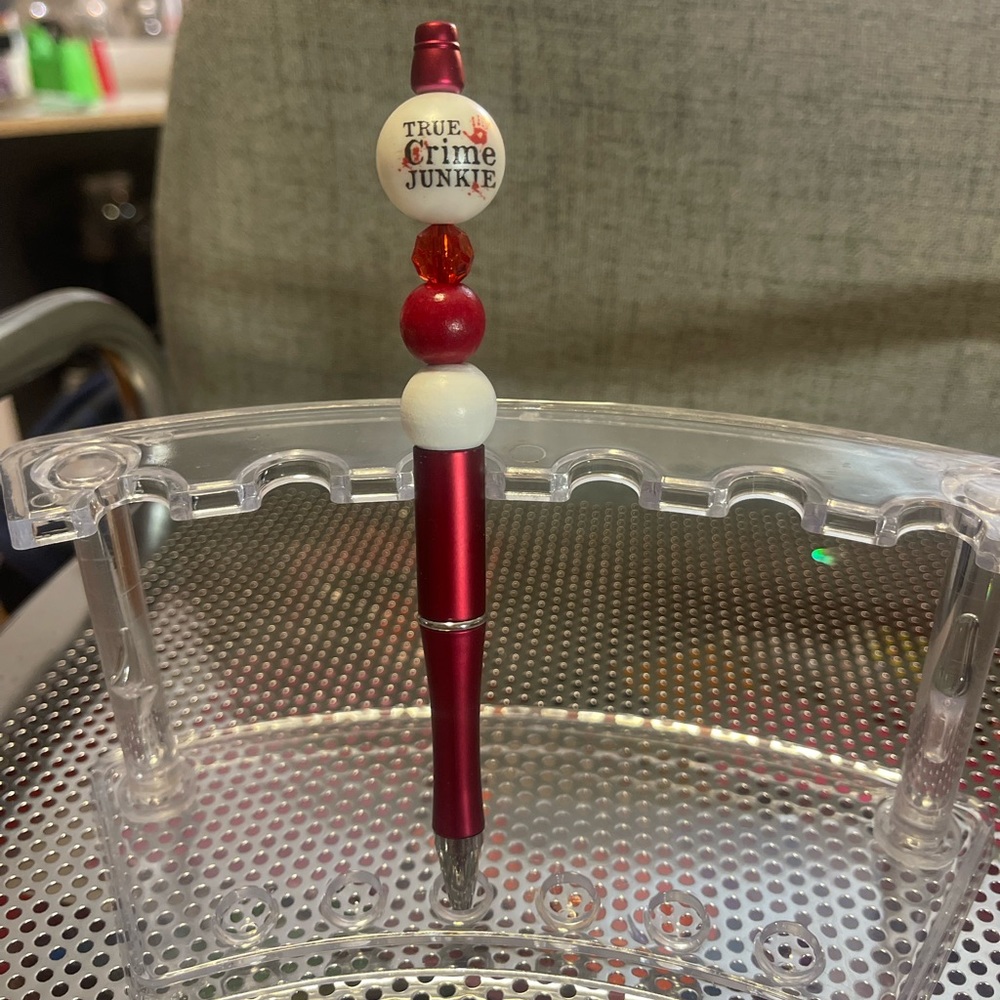 True crime junkie horror bead ink pen crime show